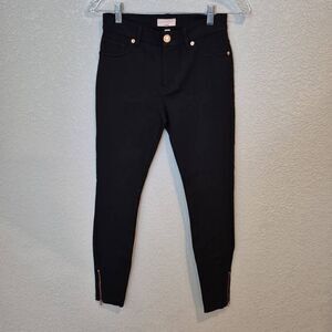 Ted Baker Women's Size US 4 Black Zippered Ankles Stretch Trouser Pants